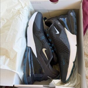 Nike Men's Black and Blue Athletic Shoes